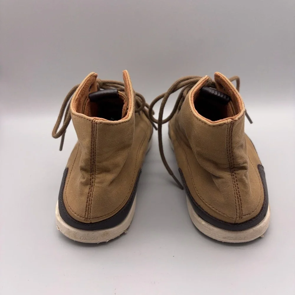 OluKai Nalukai Kapa Boot Mens 10.5 Brown Solid Canvas Chukka Casual 10377-1319